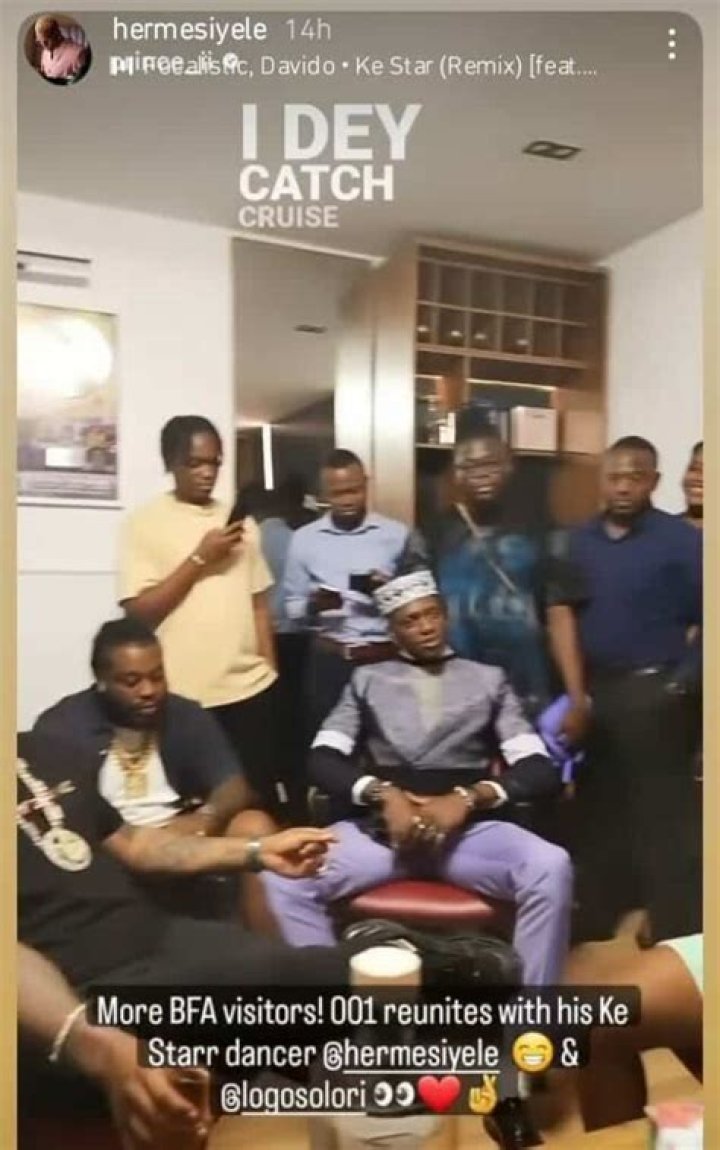 
Davido Reunites With His Ke Star Dancer, BBNaija’s Hermes In Viral Video 