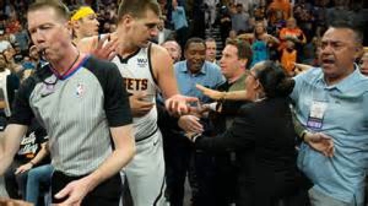 
Watch: Denver Nugget’s Nikola Jokic shoves Phoenix Sun owner Mat Ishbia 